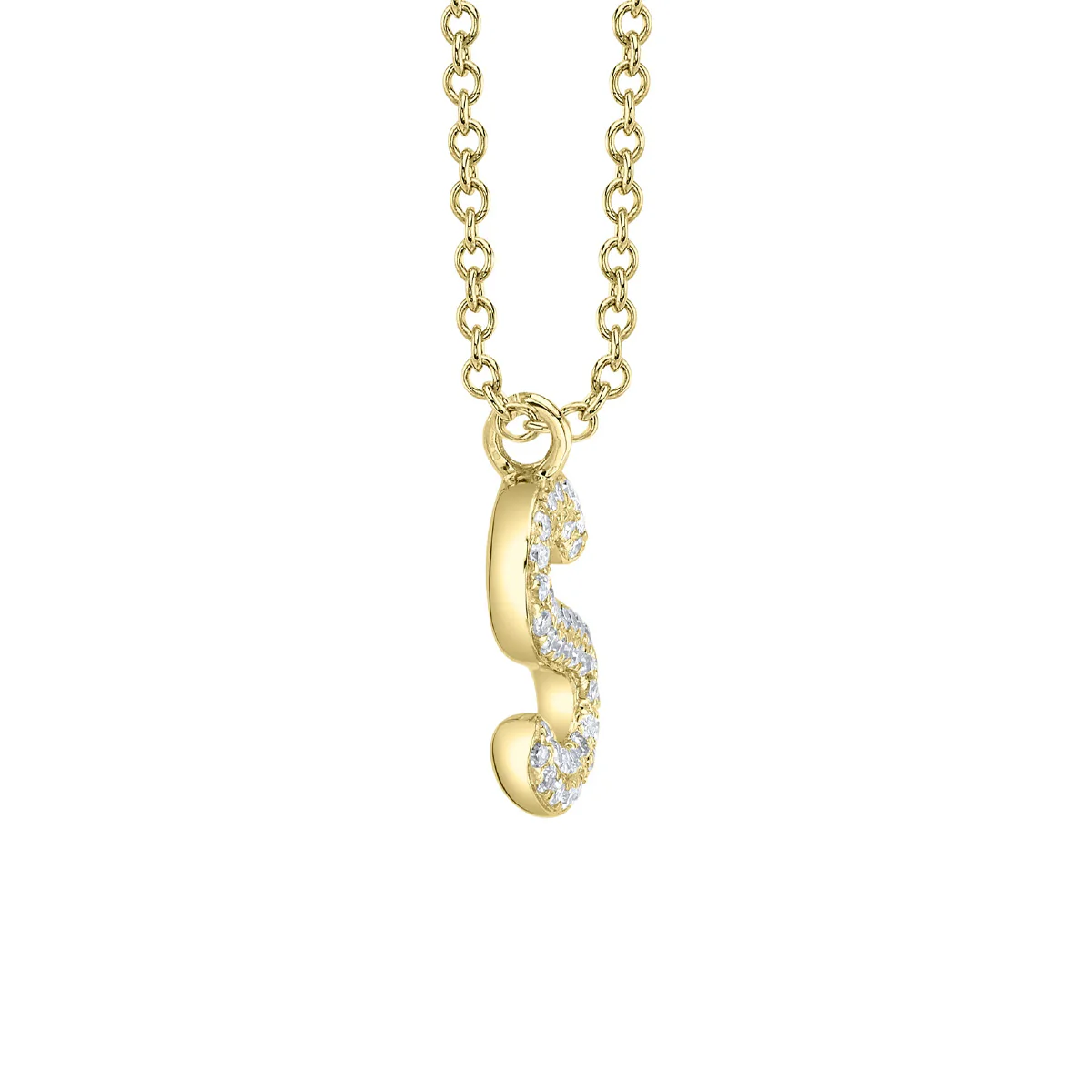 Shy Creation Kate Diamond Pave "S" Necklace - Image 2