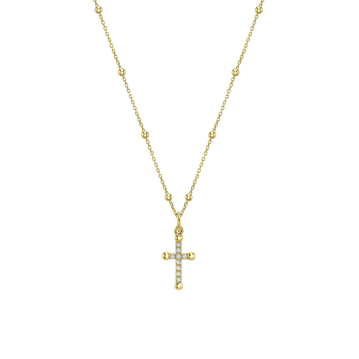 Shy Creation Kate Diamond Cross Necklace