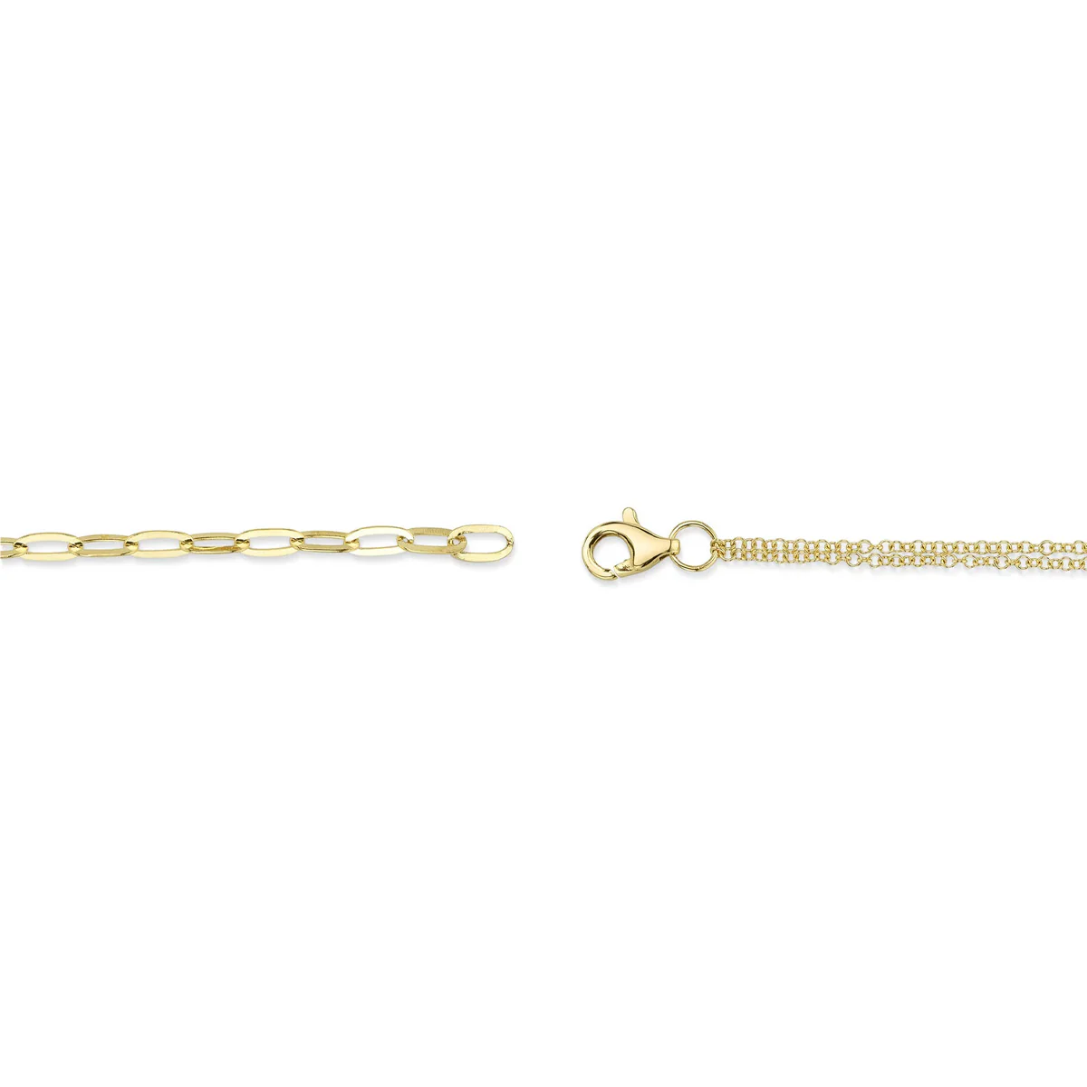 Shy Creation Kate Diamond Mother Of Pearl Clover Paper Clip Link Bracelet - Image 3