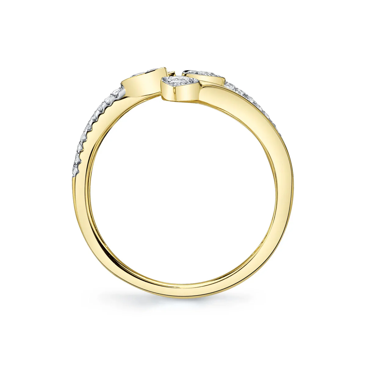 Shy Creation Kate Diamond Two-Tone Pear Ring - Image 4