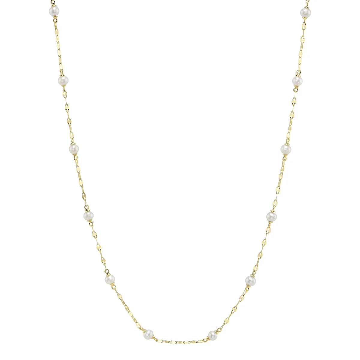 Shy Creation Kate Pearl Sparkle Chain Necklace
