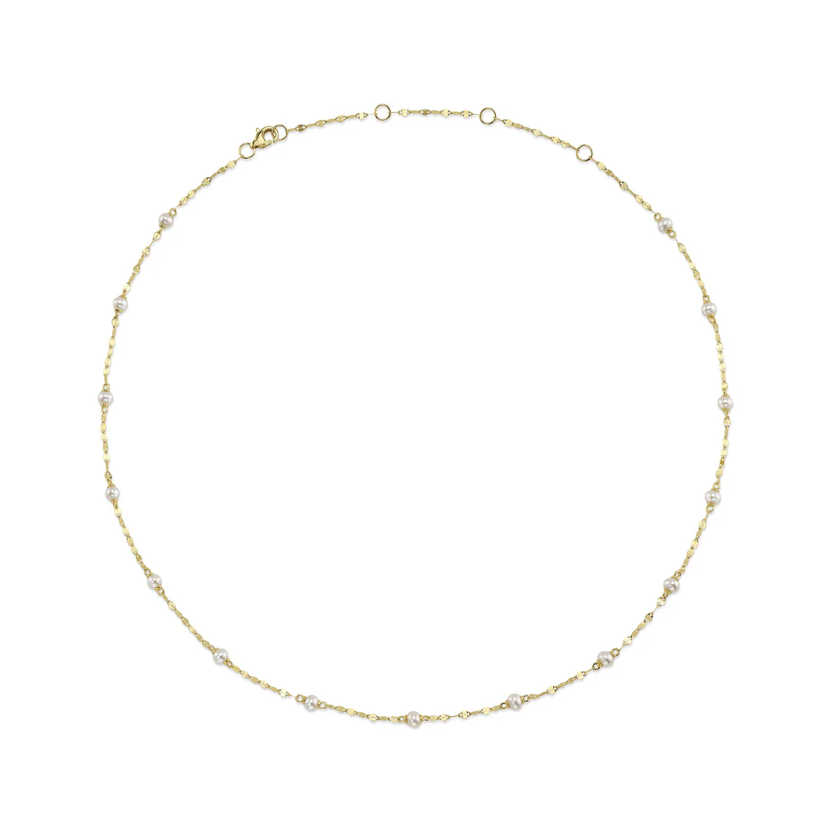Shy Creation Kate Pearl Sparkle Chain Necklace - Image 2