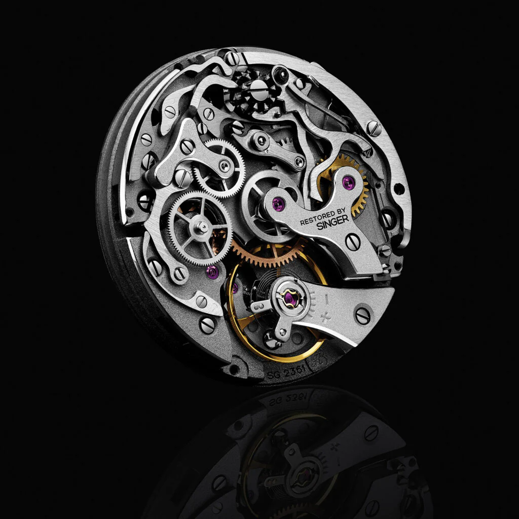 Singer Reimagined Heritage Chronograph Piano Black SR601 - Image 3