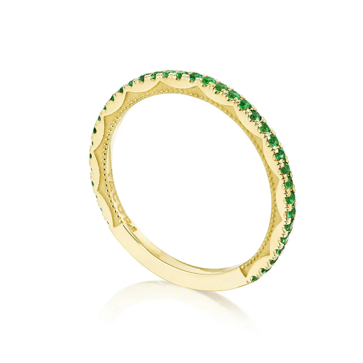 Tacori Sculpted Crescent Emerald Ring - Image 2