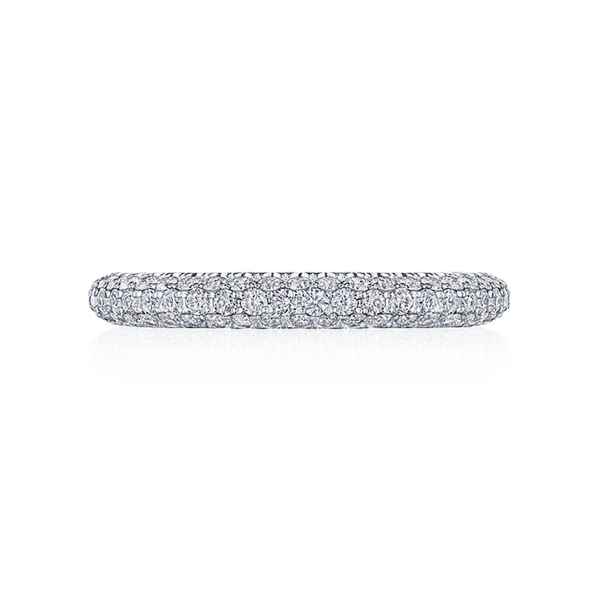 Tacori Classic Crescent Eternity Three Row Diamond Wedding Band