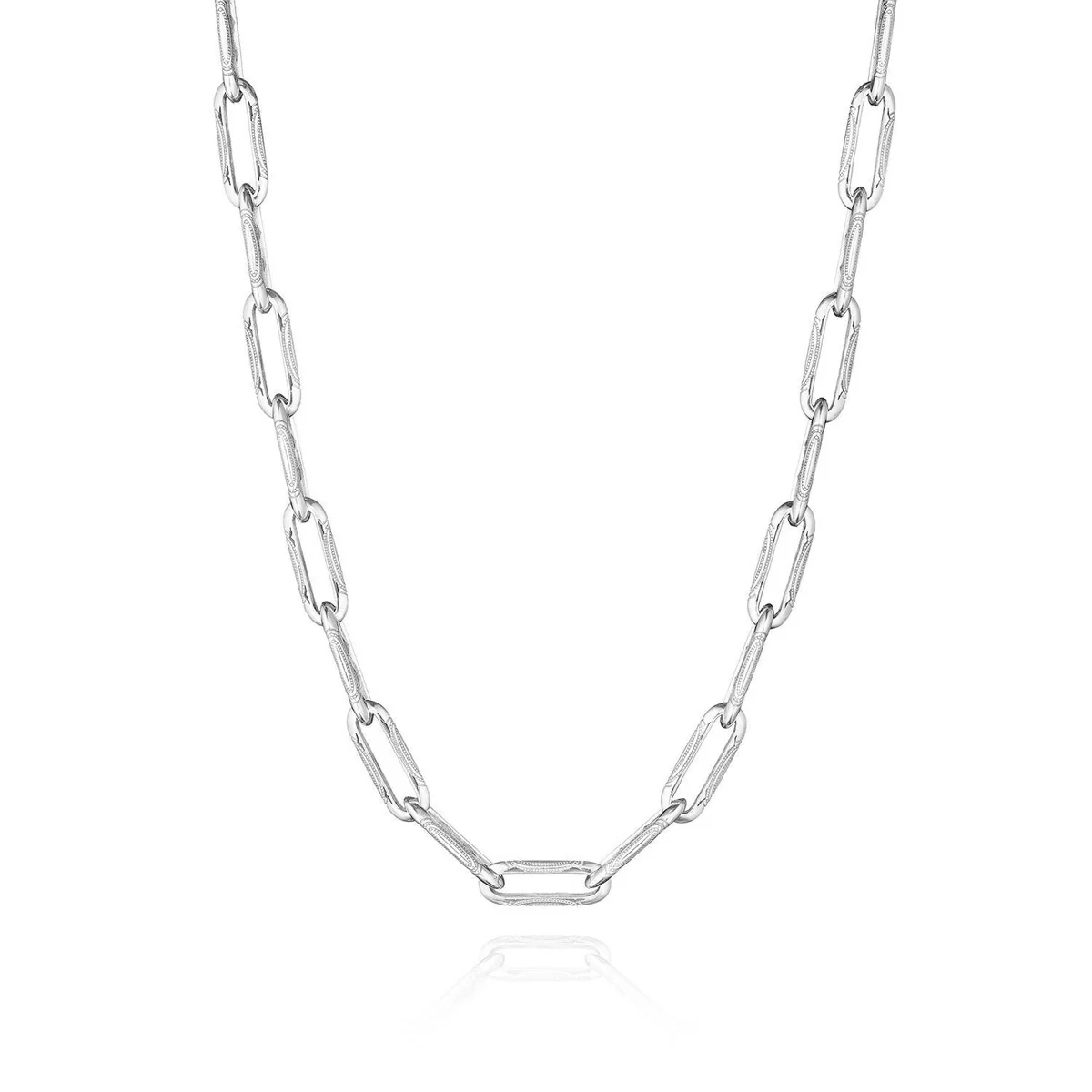 Tacori Crescent Eclipse High Polish Silver Large Link Necklace