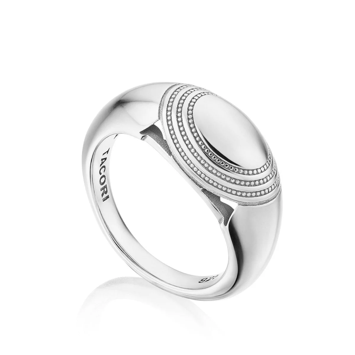 Tacori Crescent Eclipse High Polish Silver Domed Ring - Image 2