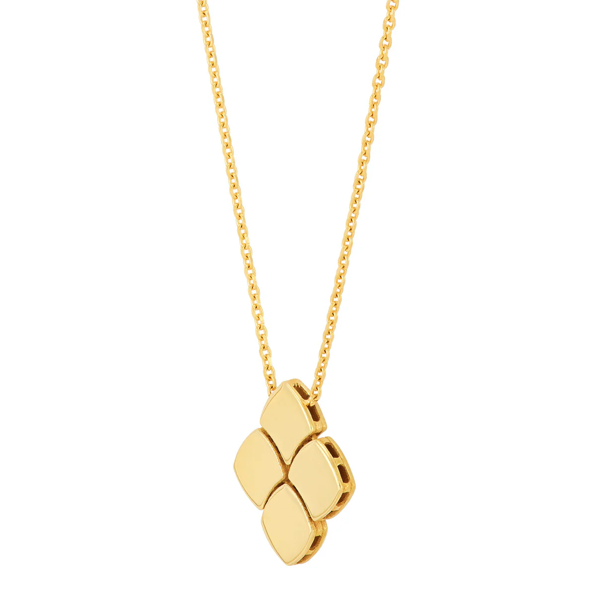 Topper Italia Gold Moveable Square Pendant Necklace - Image 2