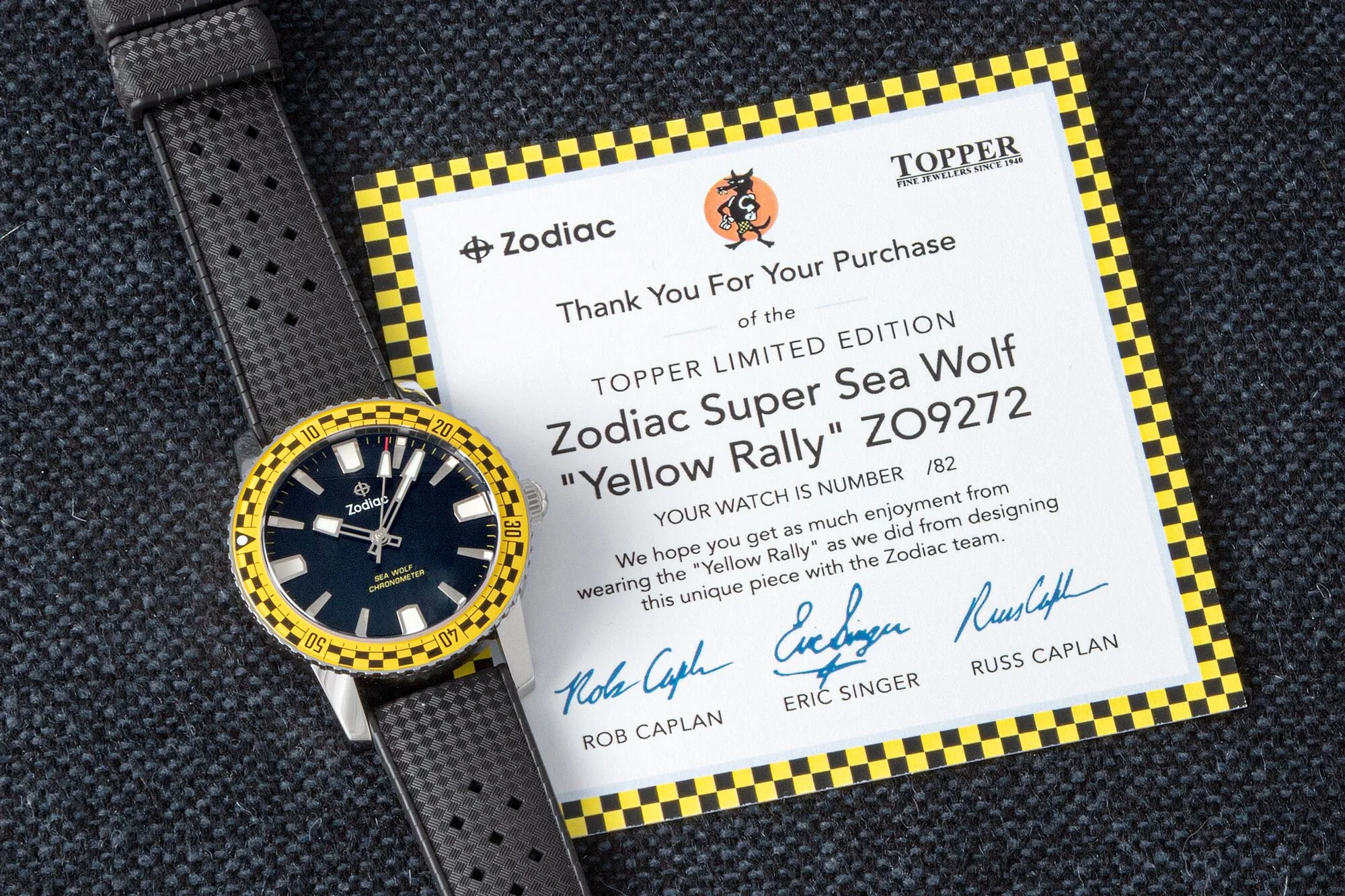 Zodiac Sea Wolf Topper Limited Edition "Rally" (Yellow) ZO9272 - Image 8