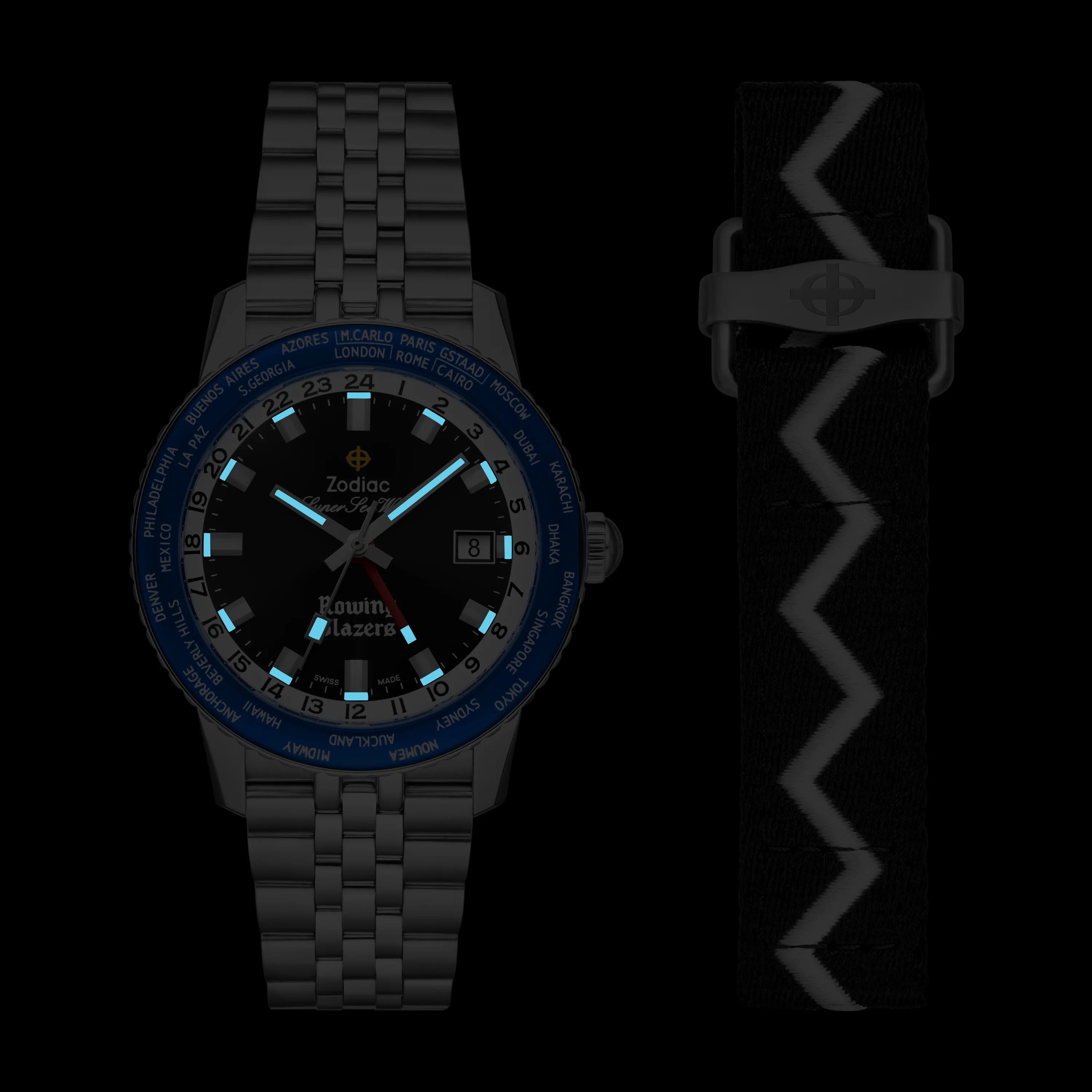 Zodiac Super Sea Wolf World Time Rowing Blazers Limited Edition ZO9414 - Image 6