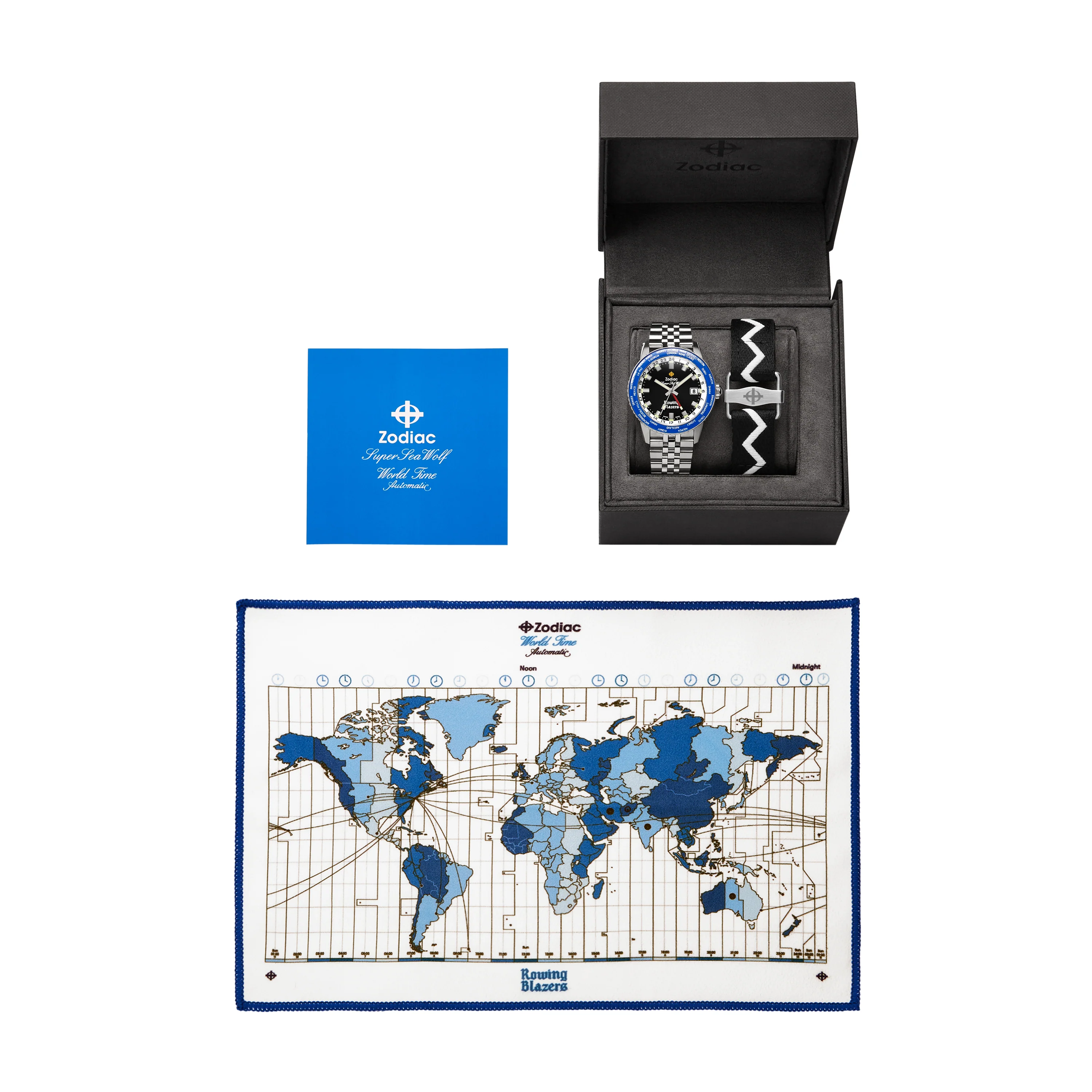 Zodiac Super Sea Wolf World Time Rowing Blazers Limited Edition ZO9414 - Image 8